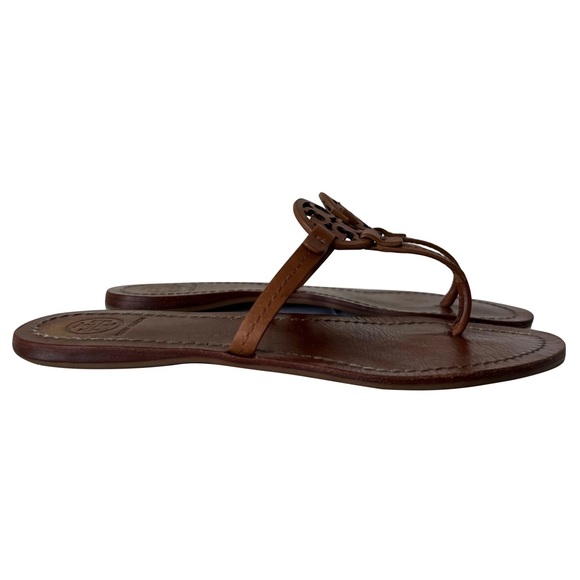 Tory Burch Leather Mini Miller Gabriel Sandals Brown Size 6.5 - Picture 5 of 11